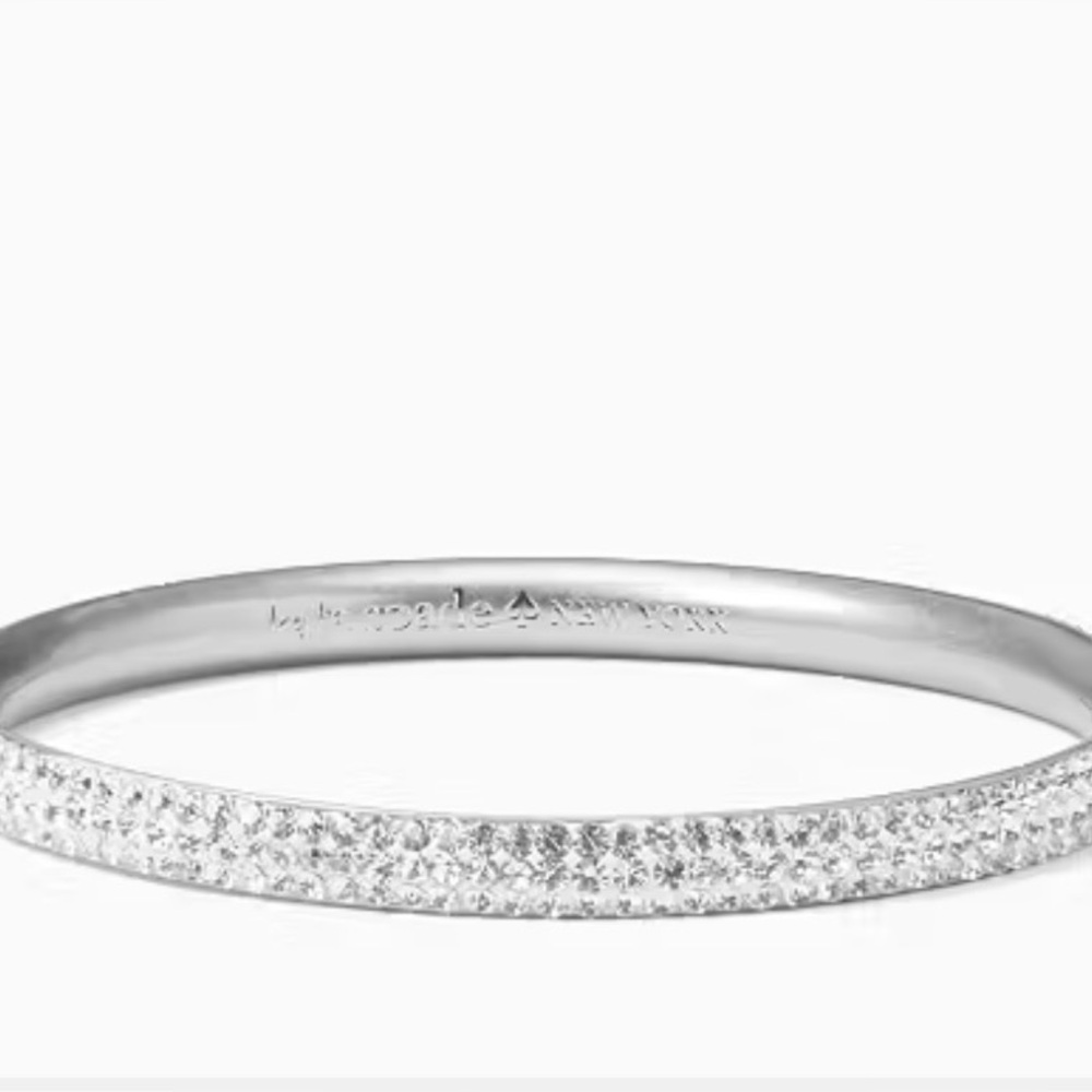 Kate Spade Razzle Dazzle Silver Crystal Bangle Bracelet - Picture 4 of 4